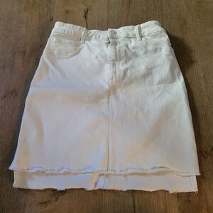 Abercrombie and Finch White Denim Frayed Shirt Size 26